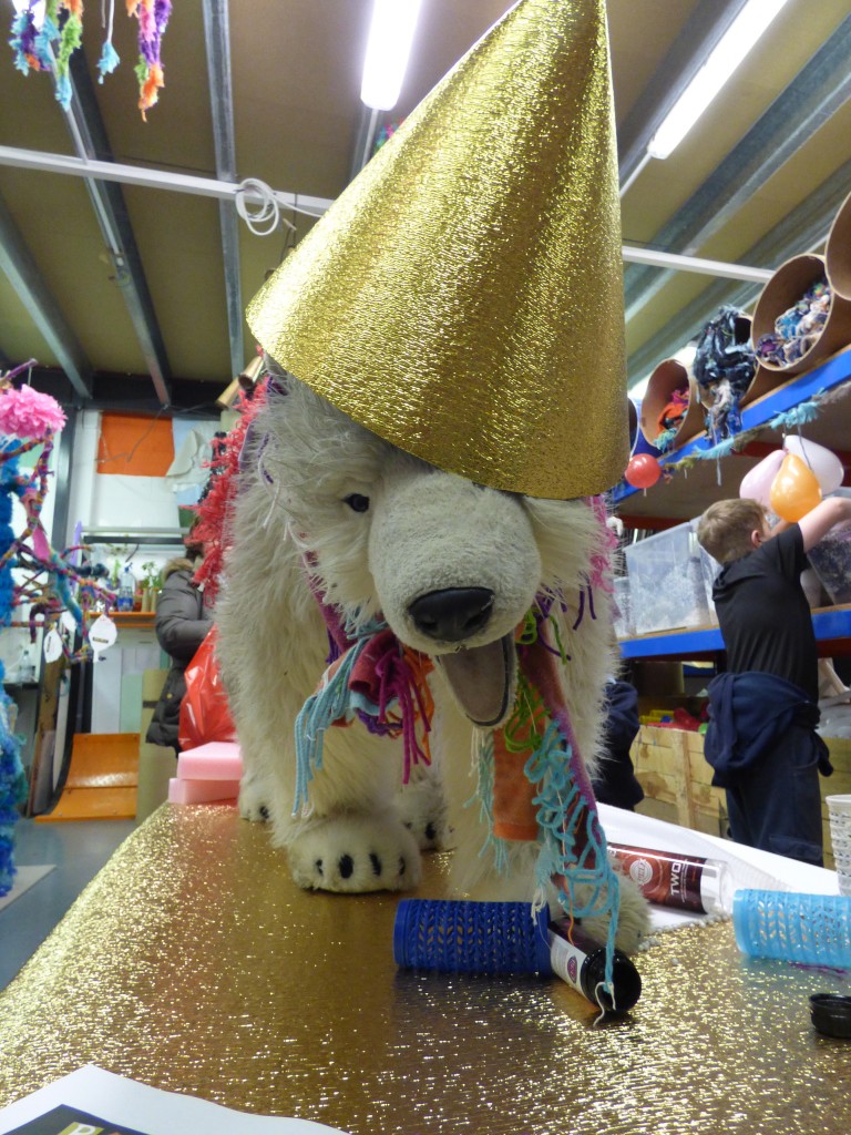 Polar Bear Dressed in ReCreate Art materials